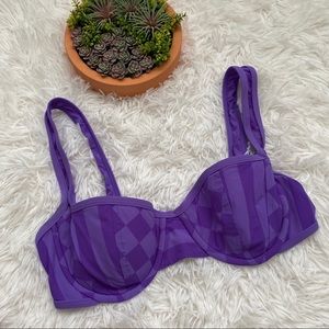 Speedo Purple Vintage SnapBack Swim Bikini Top